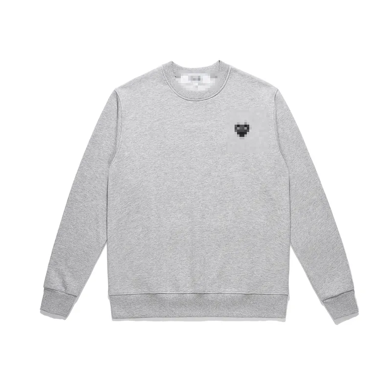 Tasarımcı Erkek Hoodies Com Des Garcons Gri CDG Sweatshirt Oynat Black Heart Crewneck Sweatshirts Marka XL YENİ