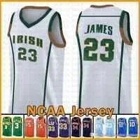 College Wears LeBron 23 James cheap sale Jersey Irish High School Kyrie Stephen 30 Curry Irving Dwyane 3 Wade 2020 Kawhi 15 Leonard Ray Alle
