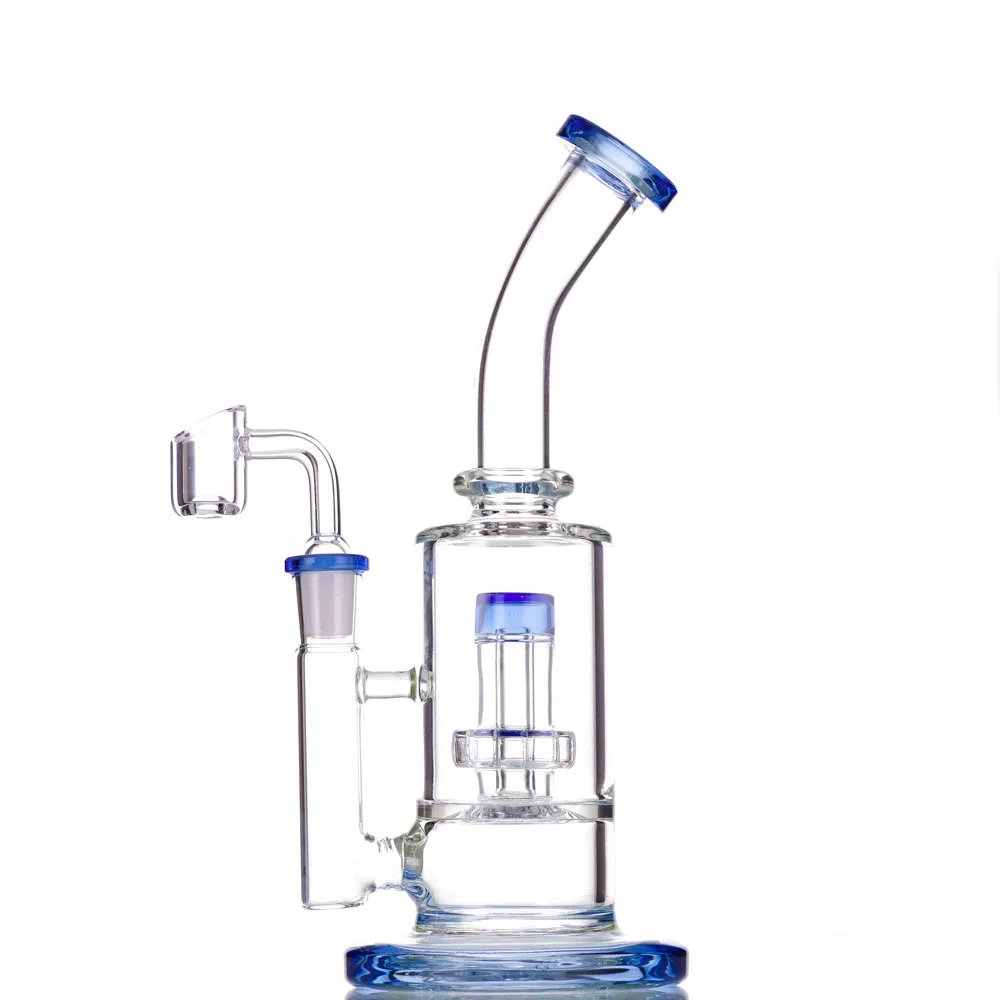 Hookahs Stereo Glass Bongs Dabber Rigs Water Bong Smoking Pipes Smoking Accessories 9 Inch Height 14.4mm Joint With Quartz Banger