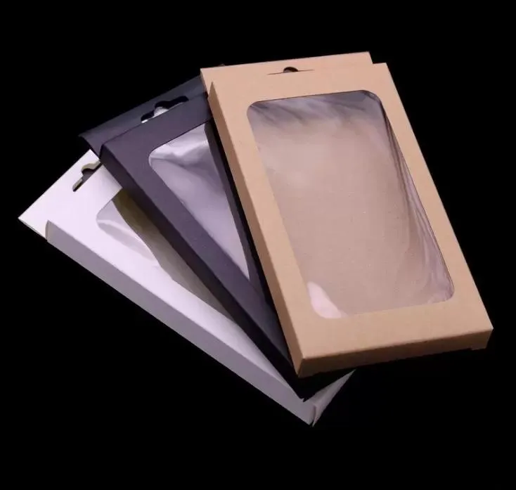 Verpakkingsdozen Universal Mobile Phone Case Pakket papier Kraft Brown Retail Packaging Box voor 7SP 6SP 8SP 175x105x17mm SN5192