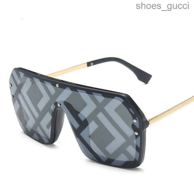 Heren herenbrillen PC-lens volledig frame UV400-bestendig damesmode luxe afdrukken F oversize Adumbral voor strand buiten