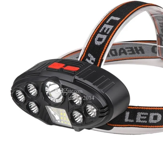 スーパーバーグットヘッドランプ懐中電灯8 LED 20 SMDがバッテリーヘッドランプ充電式ヘッドトーチライト4照明モード屋外ランニングトレッキングヘッドライト