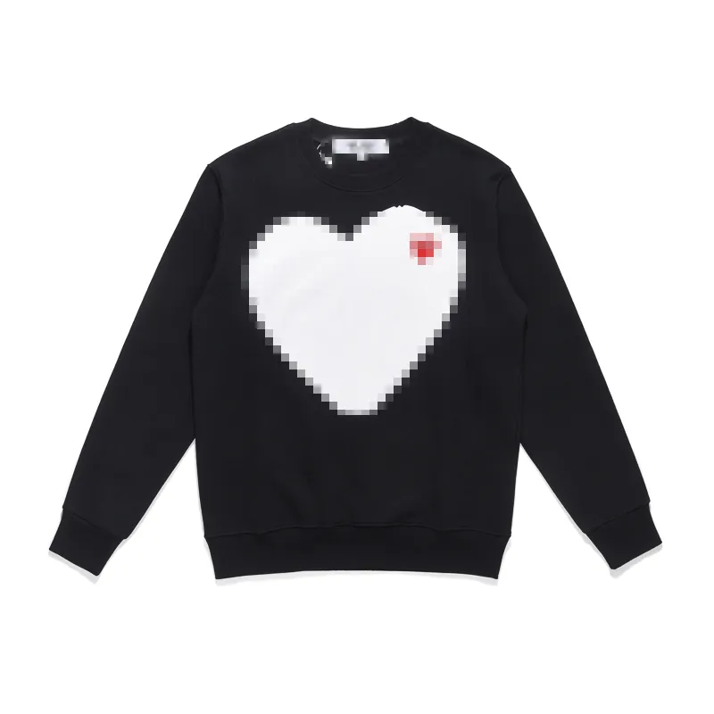 Designer Herren Hoodies Com Des Garcons CDG Sweatshirt PLAY Big Heart Schwarz Pullover Sweatshirts Größe XL Neu