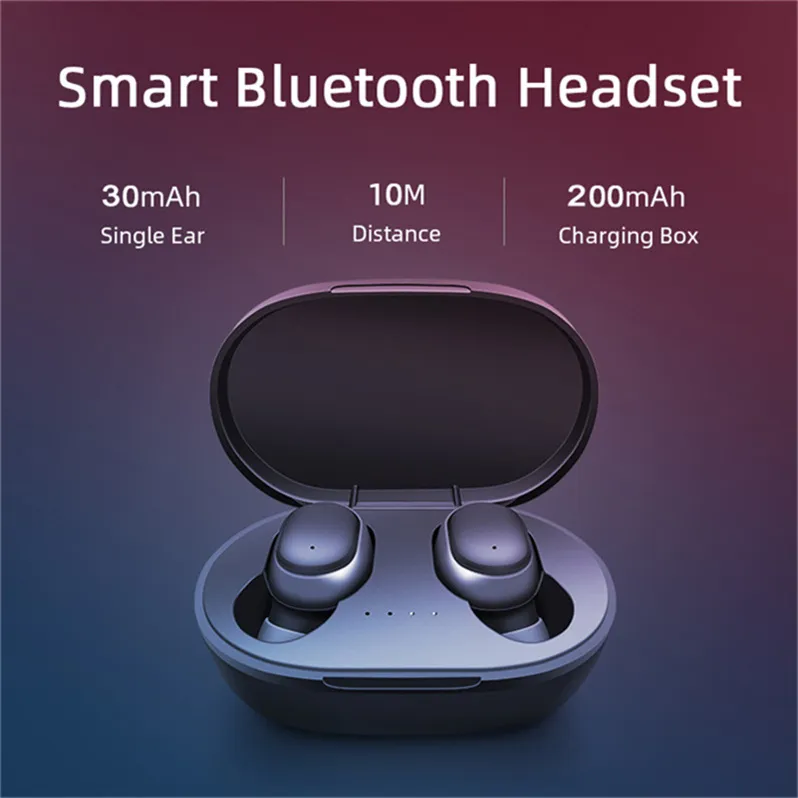 A6S TWS FONE BLUETOOTH EARPHONES Trådlösa hörlurar Buller Stereo -ljud som avbryter öronsnäckor med mic trådlös Bluetooth -headset Partihandel DHL Gratis frakt