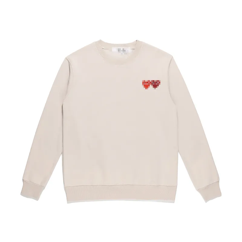 Designer herenhoodies Com Des Garcons PLAY Sweatshirt CDG Double Hearts Pullover Hoodie Merk Khaki XL