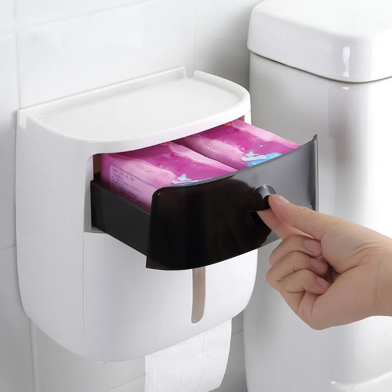 Compre Venta Al Por Mayor De Montaje En Pared De Baño Titular De Papel  Higiénico De Madera De Bambú Titular De Rollo Higiénico Con Cajón De  Almacenamiento Estante Para Baño y Soporte