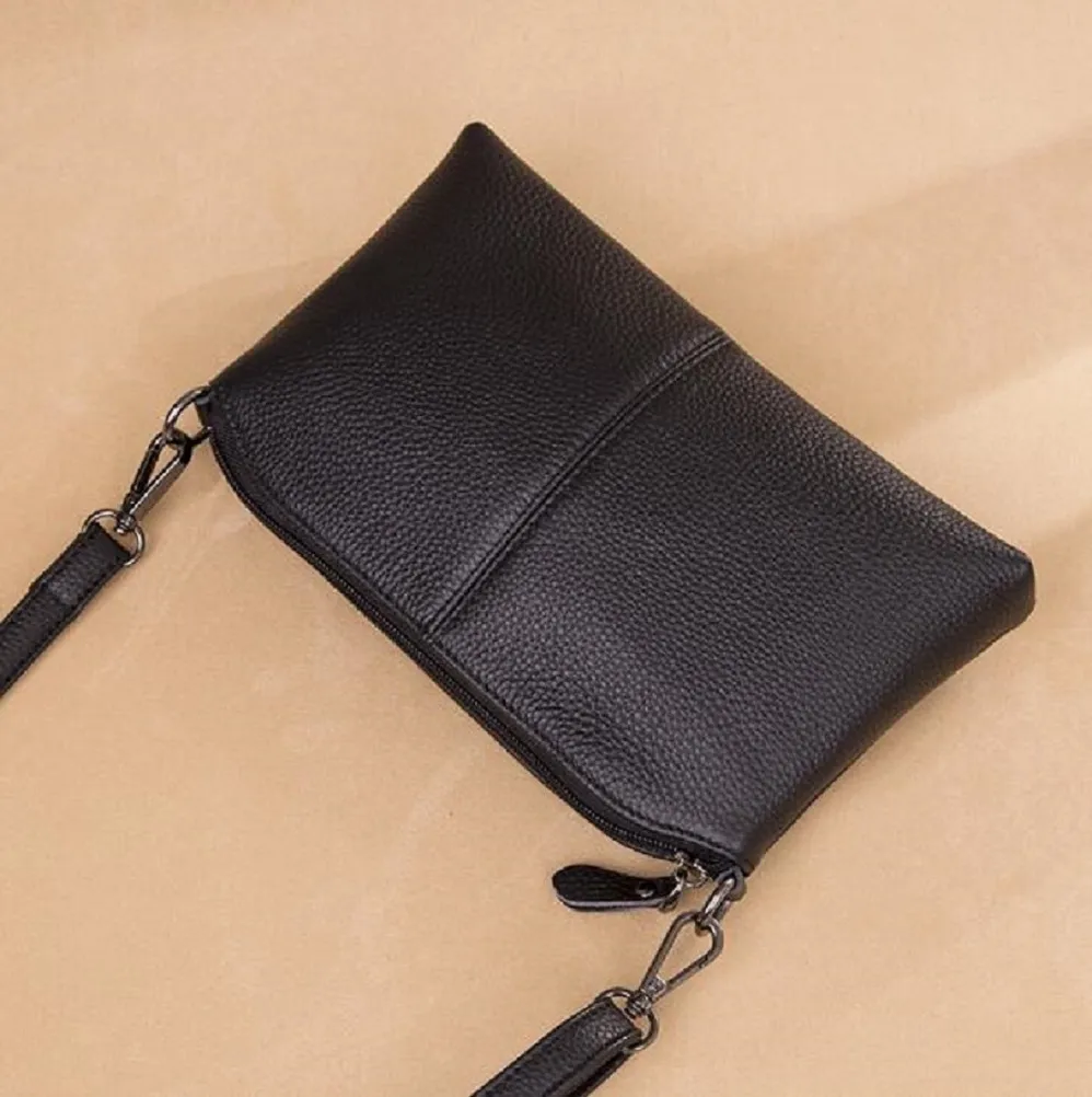 Bolsos clásicos de cuero auténtico para mujer, bolsos de hombro tipo billetera, bolsos de compras, bolso de mano