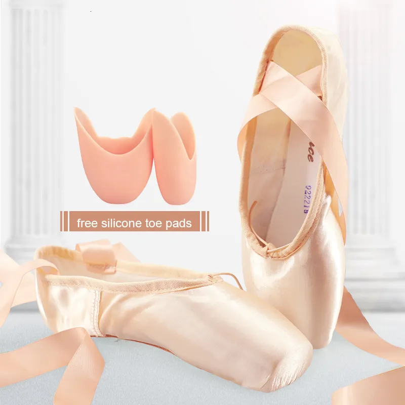 Танцевальные туфли продажа Satin Ballet Pointe Shoes Профессиональные девочки женские балетные танцевальные туфли с лентами 230328