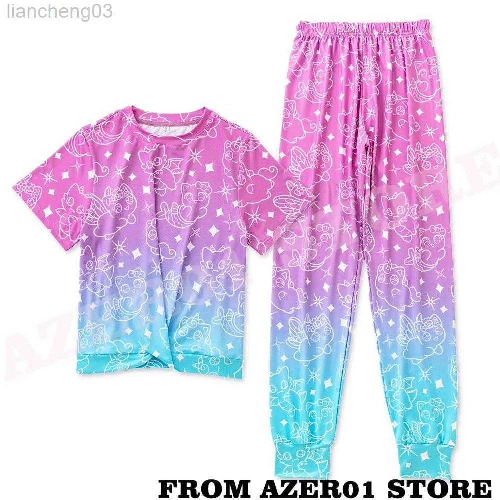 Tute da uomo Aphmau Fantasy Loungewear Set Print Suit T-shirt Tshirt Tee Pant Two Piece Set Street Pantaloni Felpa Felpe con cappuccio W0328