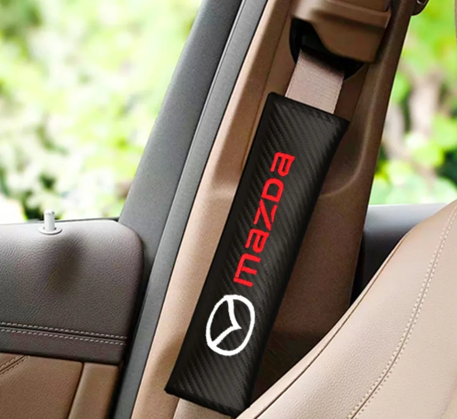 Auto Aufkleber Sicherheitsgurt Abdeckung Pad Für Mazda Logo Stricken Auto  Sicherheitsgurt Schulter Fahrer Schulterschutz Auto Zubehör Von 4,52 €