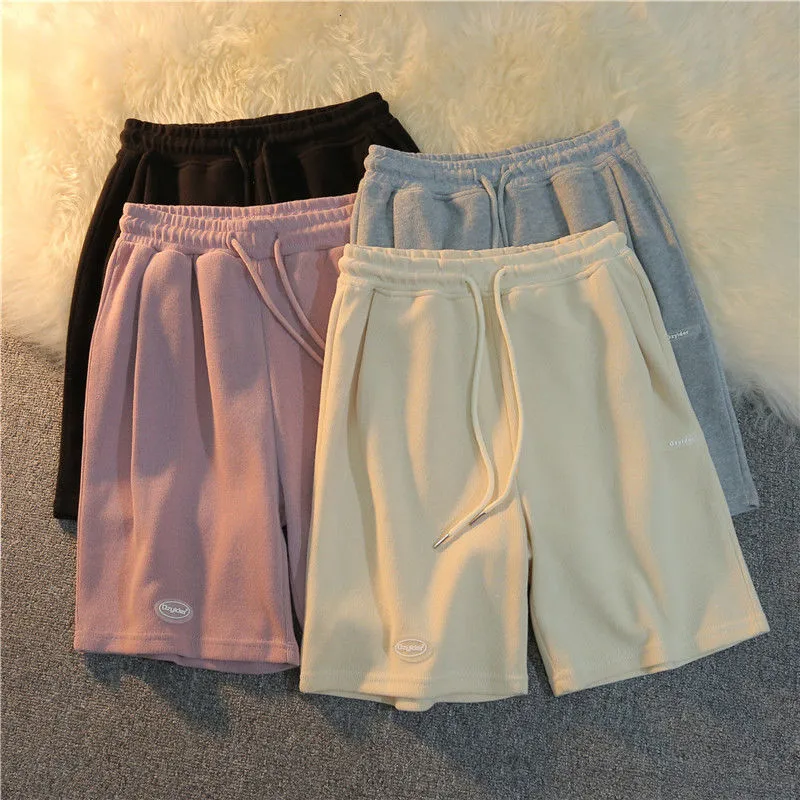 Shorts pour femmes été solides lâches Shorts taille haute Za Sweatshorts femmes vêtements coton régulier décontracté cordon Fitness tenue sport 230328