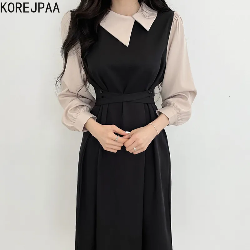 Stitching Contrast Irregular Short-Sleeved Evening Dress Stitching Contrast Irregular Short-Sleeved Evening Dress