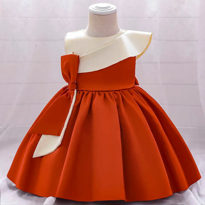 Mädchen Kleider Große Schleife Schöne Rosa Taufe Prinzessin Kleinkind Geburtstagsfeier Ballkleid Neugeborene Kinder Taufe Baby Mädchen Sommerkleid1 Jahr