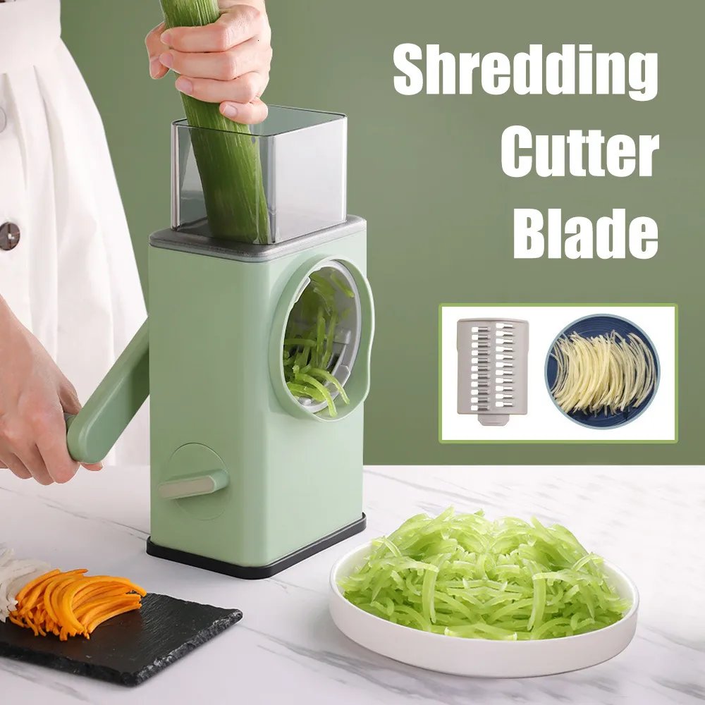 6-Blade Multifunctional Vegetable Cutter & Food Chopper - Stainless Steel Slicer With Container For Meal Prep (Style B)