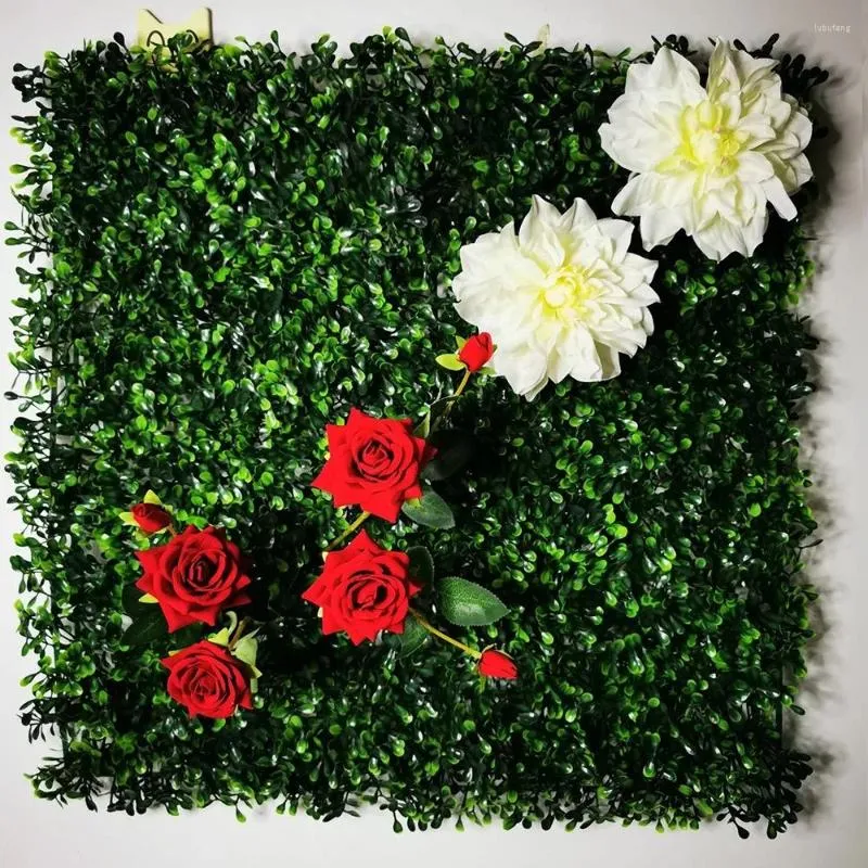 Flores decorativas 50 cm de 50cm de planta artificial plástico plástico para fora do gramado de família de casamentos de família