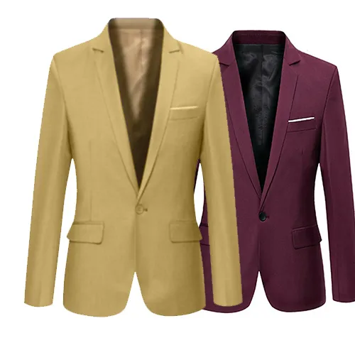 Men's Suits Blazers Men's Solid Color Step Collar Slim Blazer Formal Business Wear One Button Suit Highend Men Casual Business Suit costume homme 230328