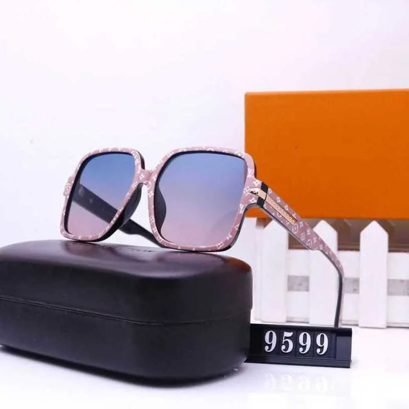 Las mejores gafas de sol de diseñador de lujo en el extranjero, gafas cuadradas de moda para viajes, 9599