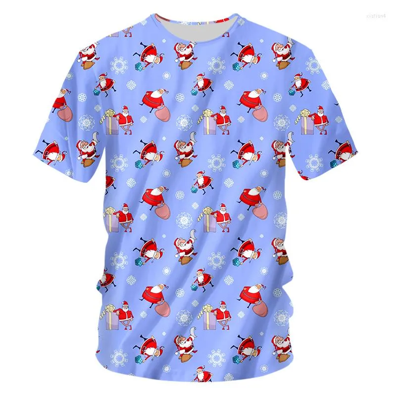 Magliette da uomo IFPD Taglia UE Natale 3D Stampato Babbo Natale T-shirt regalo di vendita 6XL Personalità Plus Magliette per feste di Natale