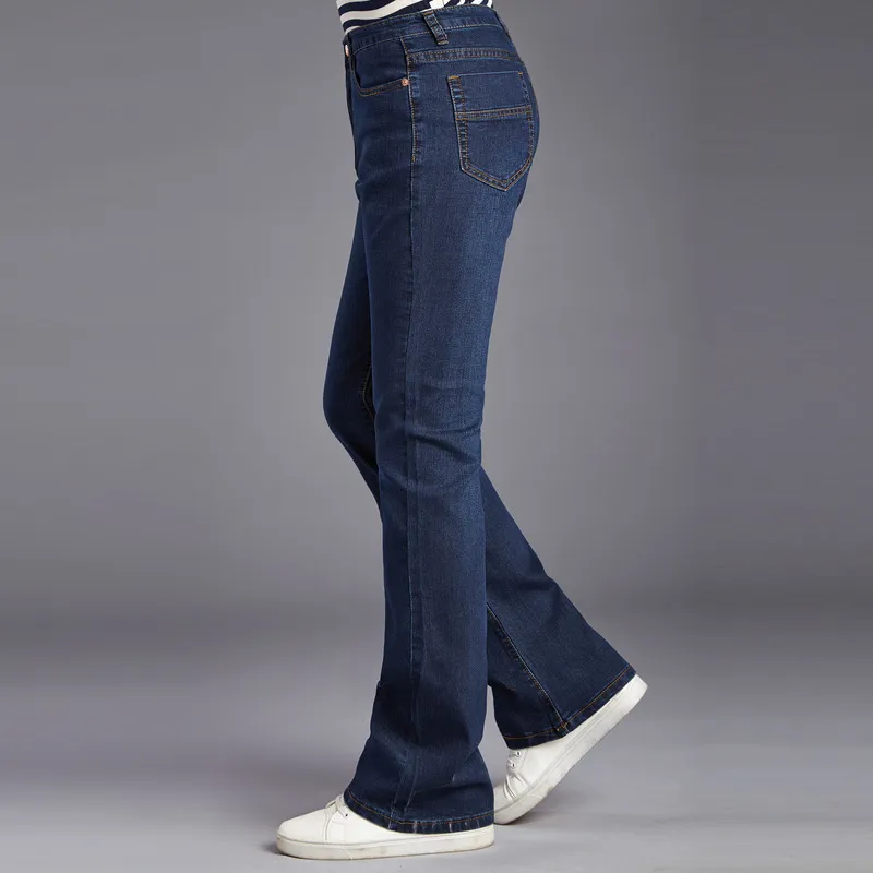 Jeans da uomo ICPANS Pantaloni jeans svasati da uomo Jeans cargo con fondo a campana Jeans slim blu BootCut Jeans svasati in denim da uomo Pantaloni Boot Cut 230329