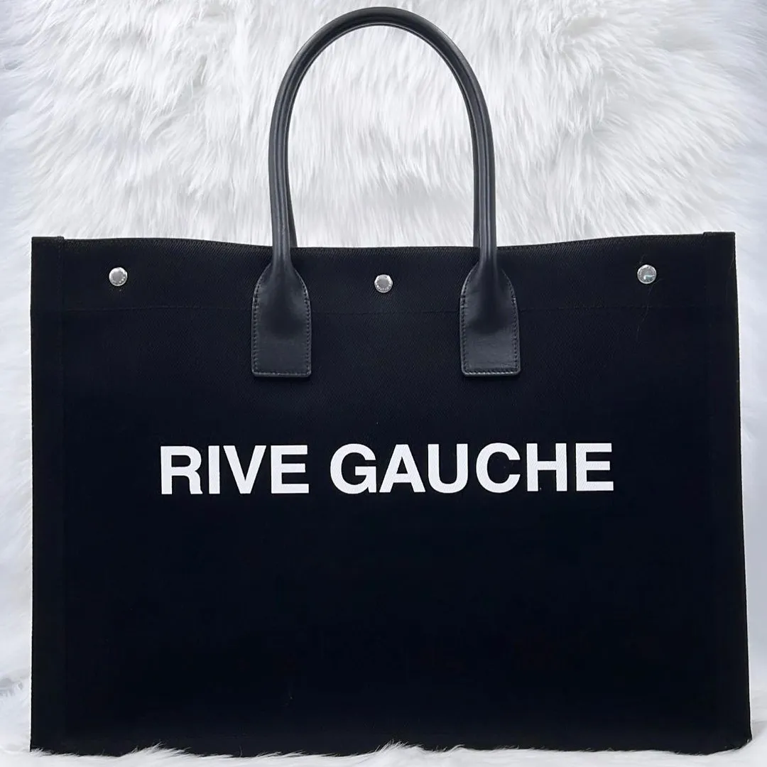 Classica tela di lino Rive Gauche fine settimana Borsa da spiaggia stampa lettere tote Designer di lusso Borsa a tracolla borsa a tracolla borse da viaggio estive per lo shopping di moda