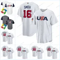 Team USA 2023 wbc World Baseball Classic Jersey Mike Trout Kyle Schwarber Cedric Mullins Jeff McNeil Mookie Betts Bobby Witt Jr. Trea Turner Adam Ottavino Ryan Pressly