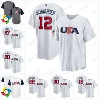 Team USA 2023 wbc World Baseball Classic Jersey Jason Adam Daniel Bard David Bednar Kyle Freeland Kendall Graveman Merrill  Lance Lynn Miles Mikolas Will Smith