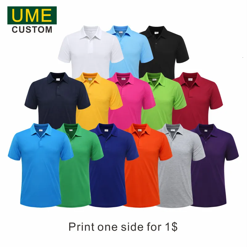 Mens Polo Summer Casual Polo a maniche corte Personal Company Group Custom POLO Shirt Cotton Men and Women Custom 230329