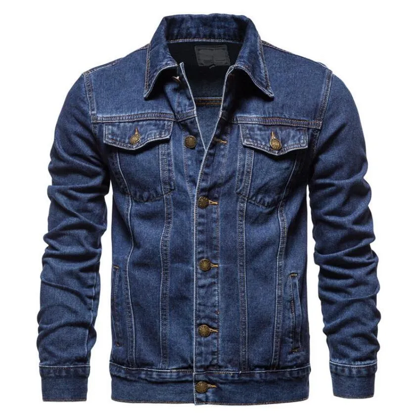 Słynna męska kurtka dżinsowa mężczyźni designerski designerski dżinsowe płaszcze czarny niebieski plus rozmiar m-5xl moda szczupła bombowca kurtki kowboj