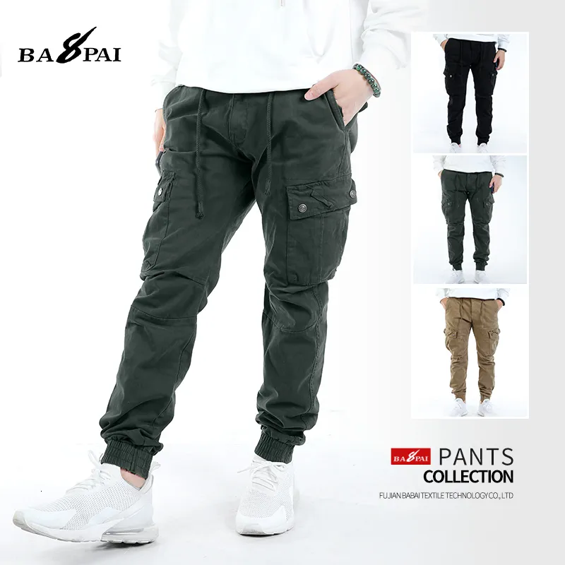 Męskie spodnie Bapai Street Street Hip-Hop Style Spodnie Modne grube spodnie ładunkowe Spodnie Outdoor Spodnie 230329