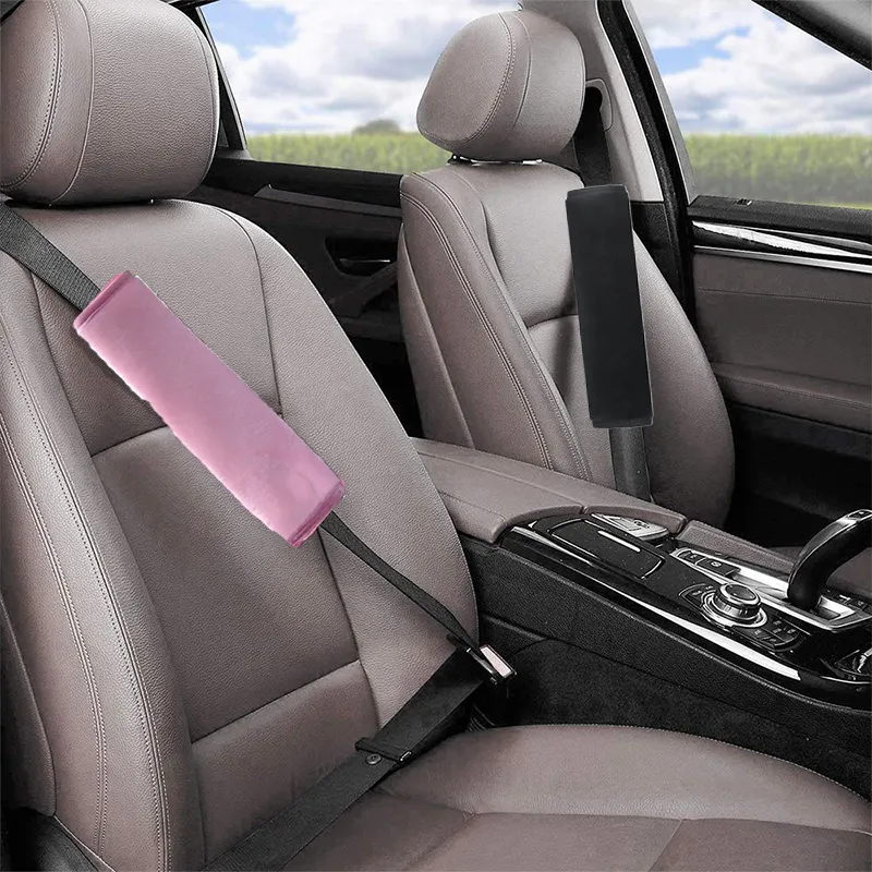 Pink car seat strap covers hotsell