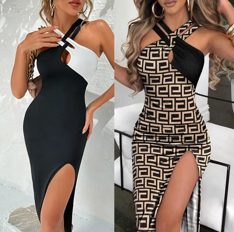 Damenkleider Sexy europäisches und amerikanisches Hip-Wrap-Kleid mit diagonaler Schulter, Nachtclub-Kleid
