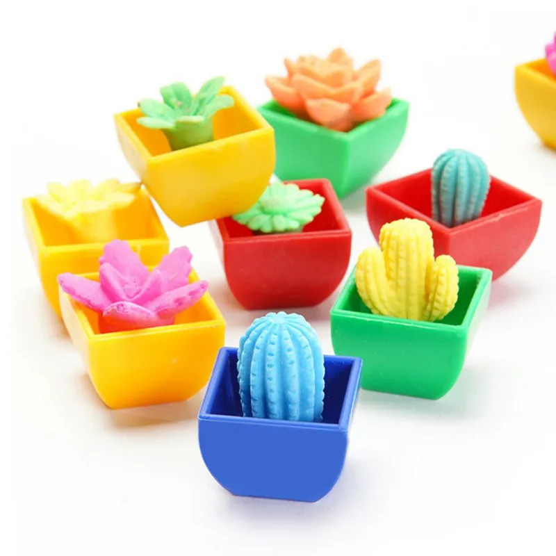 Novel Games Simulation Mini Potted Plants Blötläggning i vatten Expansion Toy Absorbent Growing Cactus Flower Creative Educational Toys Kids Gifts