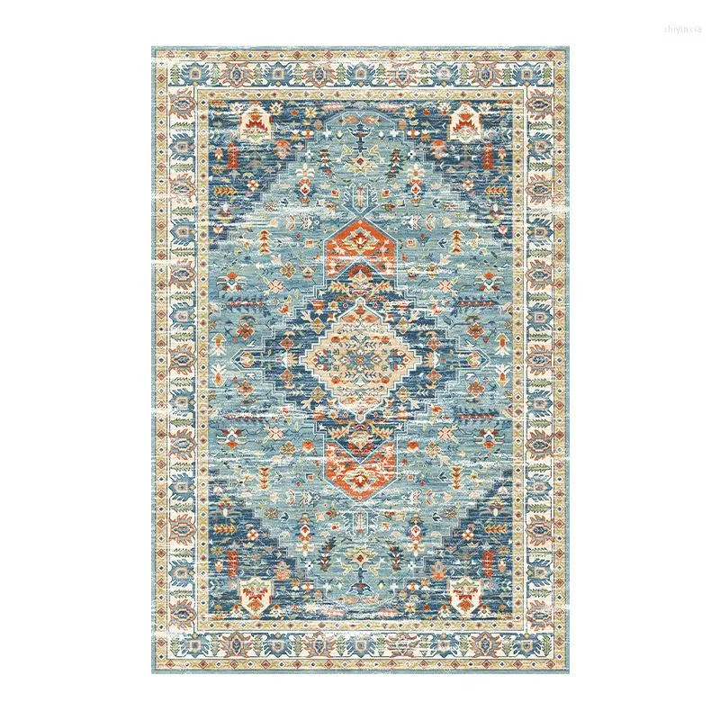 Mattor Morockanska stilmattor för vardagsrum National Bedroom Parlor Carpet Crystal Velvet Floor Area Rug Kitchen Mat Non-Slip Doormat