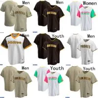 Baseball Jersey Mens Women Youth San 22 Juan Soto 44 Joe Musgrove 26 Austin Nola 38 Jorge Alfaro 23 Fernando Tatis Jr. 11 Yu Darvish 77 C.J. Abrams Diego Padres