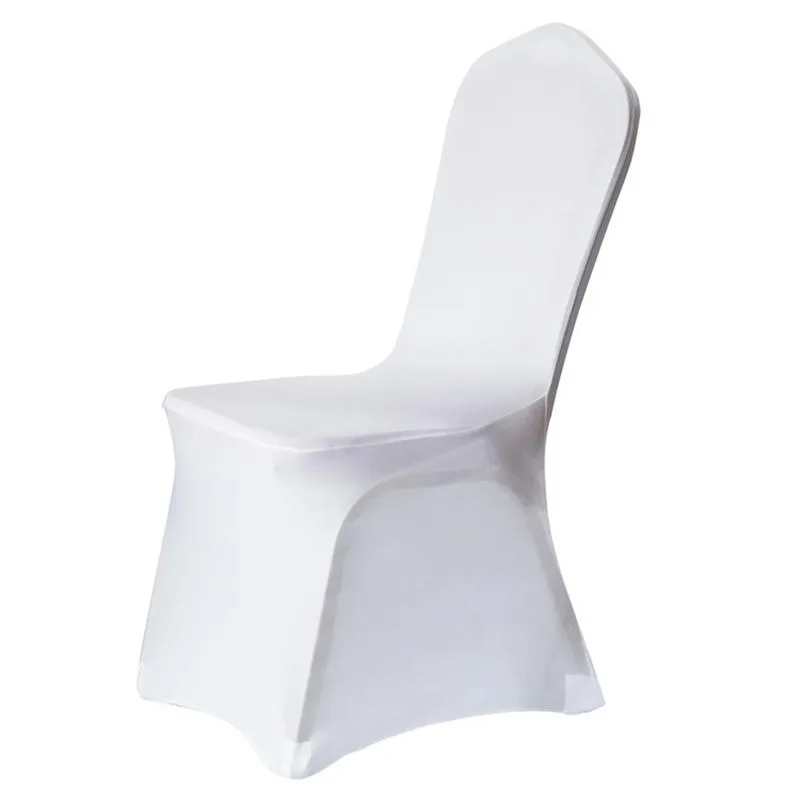 Sandalye 100 adet kapsar düğünler için beyaz spandex parti ziyafeti el kapağı housse de chaise mariagechairchair