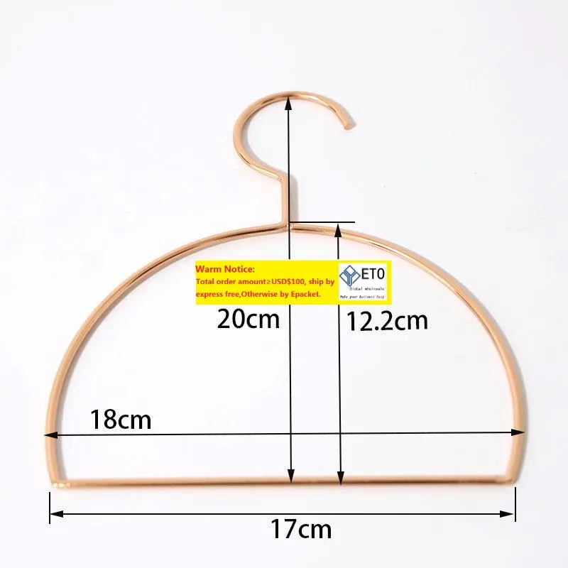 Semicircle Metal Hanger Nordic Style Rose Gold Iron Hanger Rack for Scarf Tie Belt and Towel Clothes Organizer