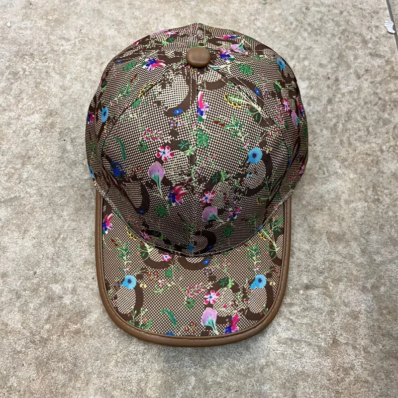 Luxe ball caps ontwerper honkbal cap koepel geanimeerd patroon hoed vrijetijdsplantenletter nieuwheid ontwerp voor man vrouw 01