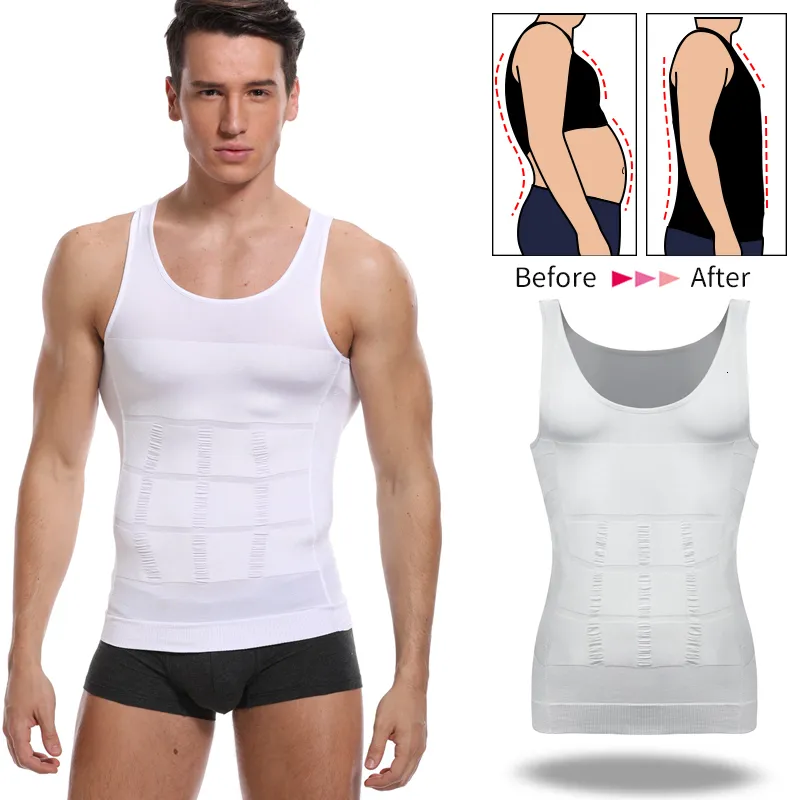 Shapers do corpo masculino Shaping do abdômen Redução ABS abdômen Redução de peso Camisa de compressão de compressão Top Top Top Hidden Feminino Funcionário 230329