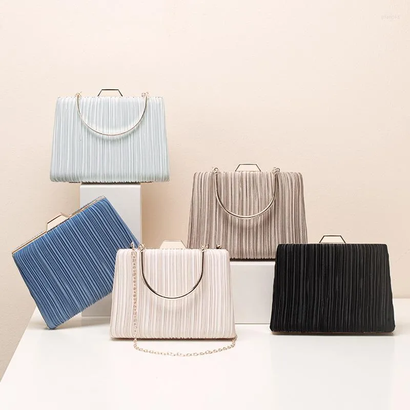 Evening Bags Stripe Wallets For Women 2023 Designer Luxury Handbags Hasp PU Tote Bag Polyester Cloth Clutch Purse Bolso Mujer Shoulder