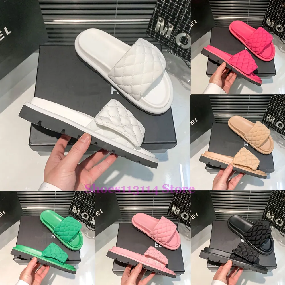 Designer-Strandpantoffeln für Damen, Sommer, lässig, luxuriös, Damenmode, Home-Shopping, Komfort, flache Pantoletten, Slipper, Schuhe, Weiß, Schwarz, Rosa, Beige