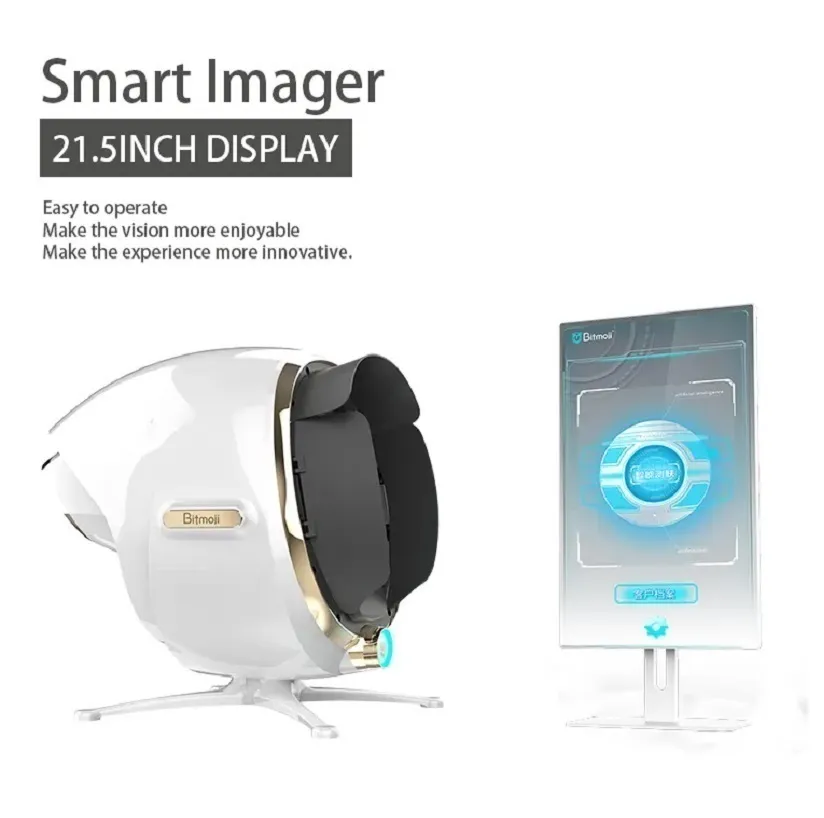 21,5 inches scherm Magic Mirror gezichtsintelligent analyse draagbare online huidanalysator volledige gezichtsscan dermatologia machine met app