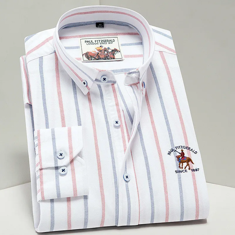 القمصان غير الرسمية للرجال جودة طبع جيد وصول الرجال قميص أوكسفورد 100 ٪ قميص القطن الذكور ذكور قمصان طويلة الأكمام القمصان غير الرسمية القمصان 230329