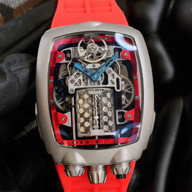 milles watch Bugatti Veyron Watch Fashion Casual Men s Mechanical Watch Hollow out Bucket Shape Fully Automatic Large Dial Waterproof Watch ayw BKUV