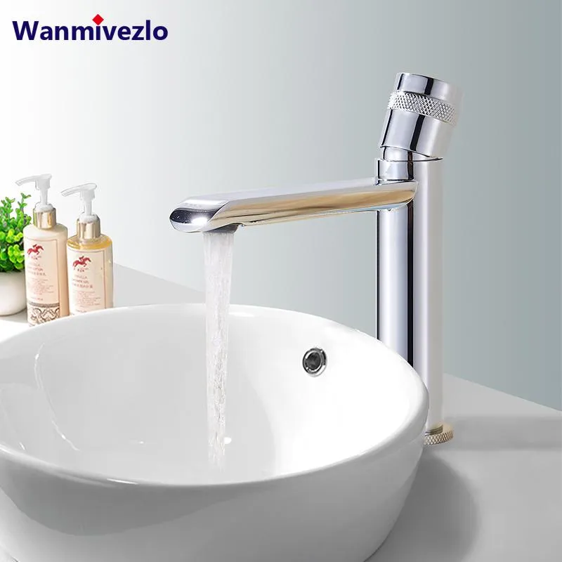 Bathroom Sink Faucets Chrome Basin Single Handle And Cold Mixer Faucet Creative Water Outlet Vessel Taps