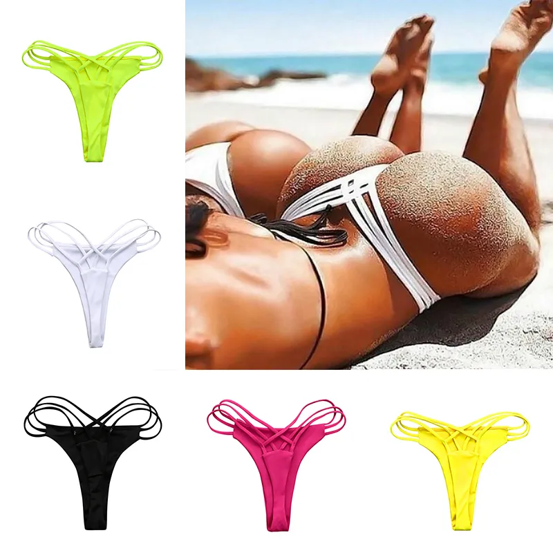 Swimwear Womens Sexy Bikini Bottoms for Women Eleby GSTRING CROSSSTRAP PAUTES FEMME FEMME SHAPEMENT DE PLACE Couleur solide 230329