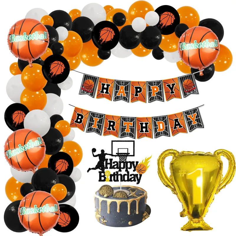 Outros suprimentos para festas de evento Basquete de basquete Chain Trophy Birthday Party Party Balloon Chain Insert Row Supplies Supplies Combination 230329