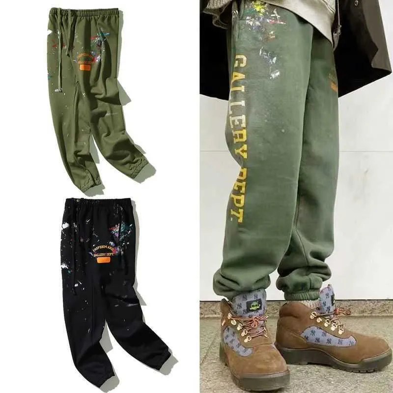 Galerie Dept High Street Splash Graffiti Pantaloni casual antichi Virgilio maschile lo stesso stile