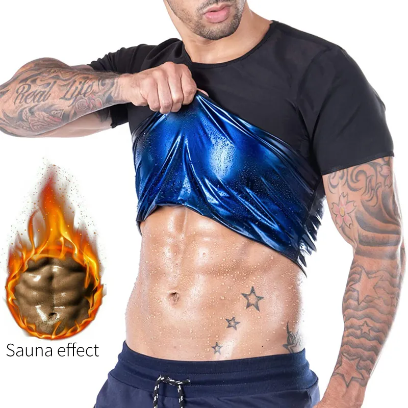 Body Shapers Heren Sauna Set Trap Sweater Vormen Tank Top Slimming Sauna Set Druk op Top Fitness Sweatshirt 230329