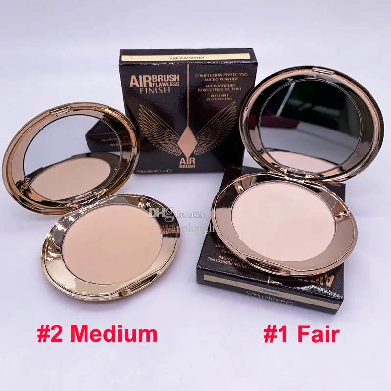 Airbrush bezbłędne wykończenie mikro proszek #2 Medium #1 Ustawienie makijażu proszek Proszek Perfecting 8G 0,28 uncji Najwyższa wersja.