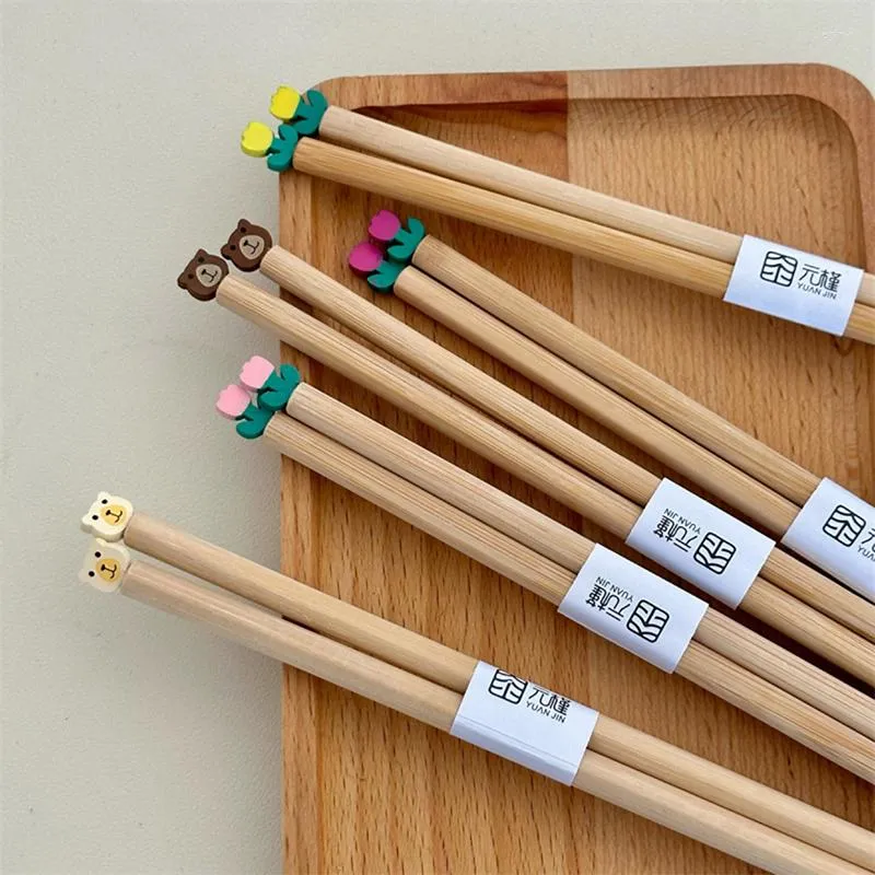 Chopsticks Kawaii Bear Flower Chinese Cute Japanese Korean Sushi Chopstick For Kids Adult Training Tablewar Kök Tillbehör